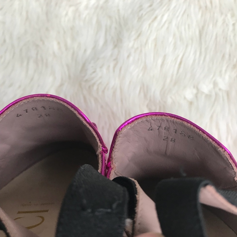 GUCCI Princetown Metallic Leather Slip On Shoes - Picture 6 of 8